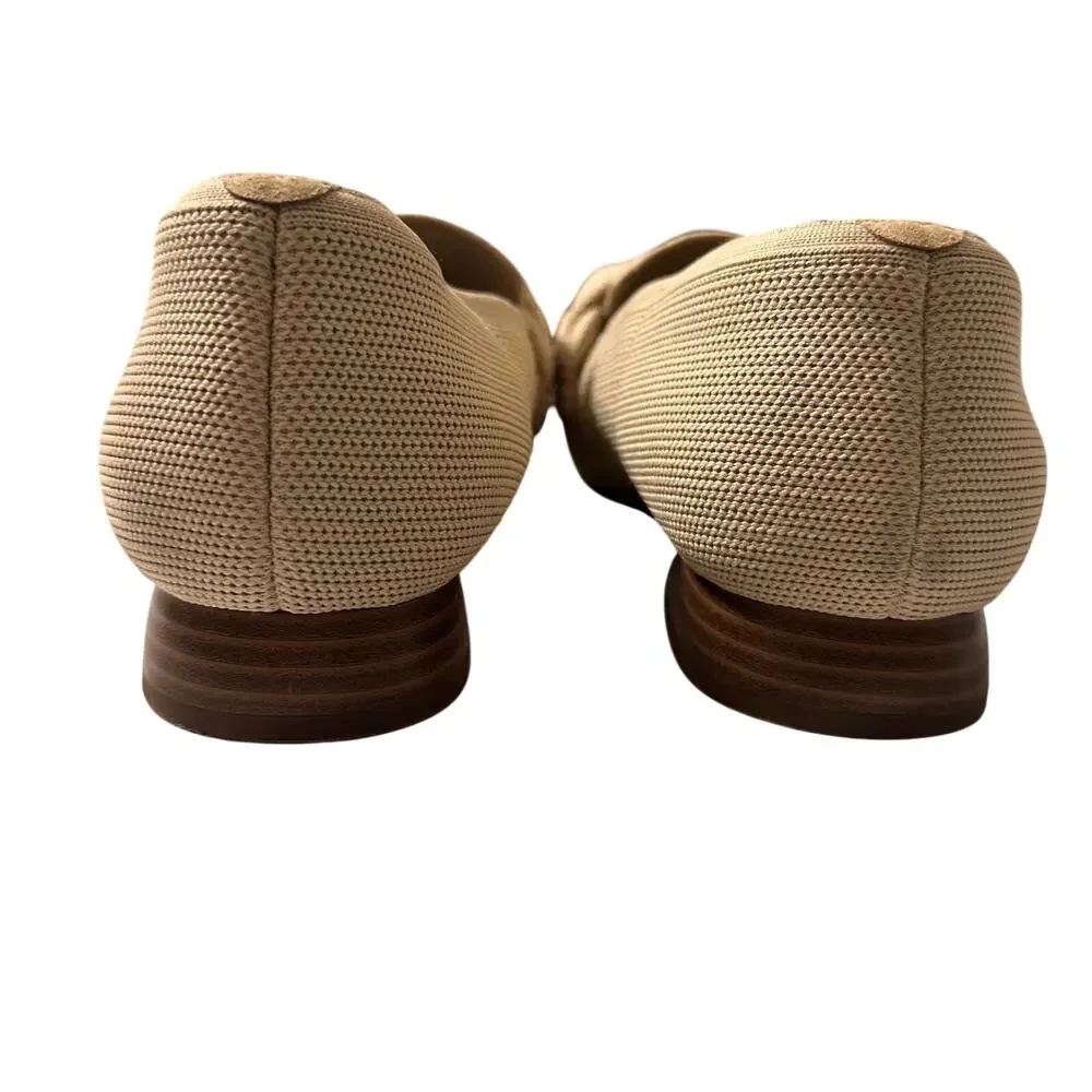 Vivaia Square-Toe Knot Loafers Caitlin 2.0 Almond Sz 41.5 Minimalist Careerwear